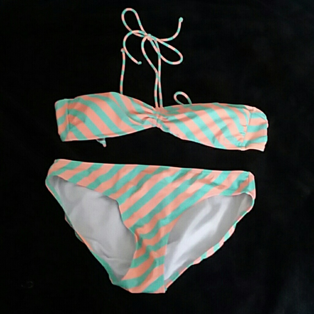 OP green and coral 2 piece suit